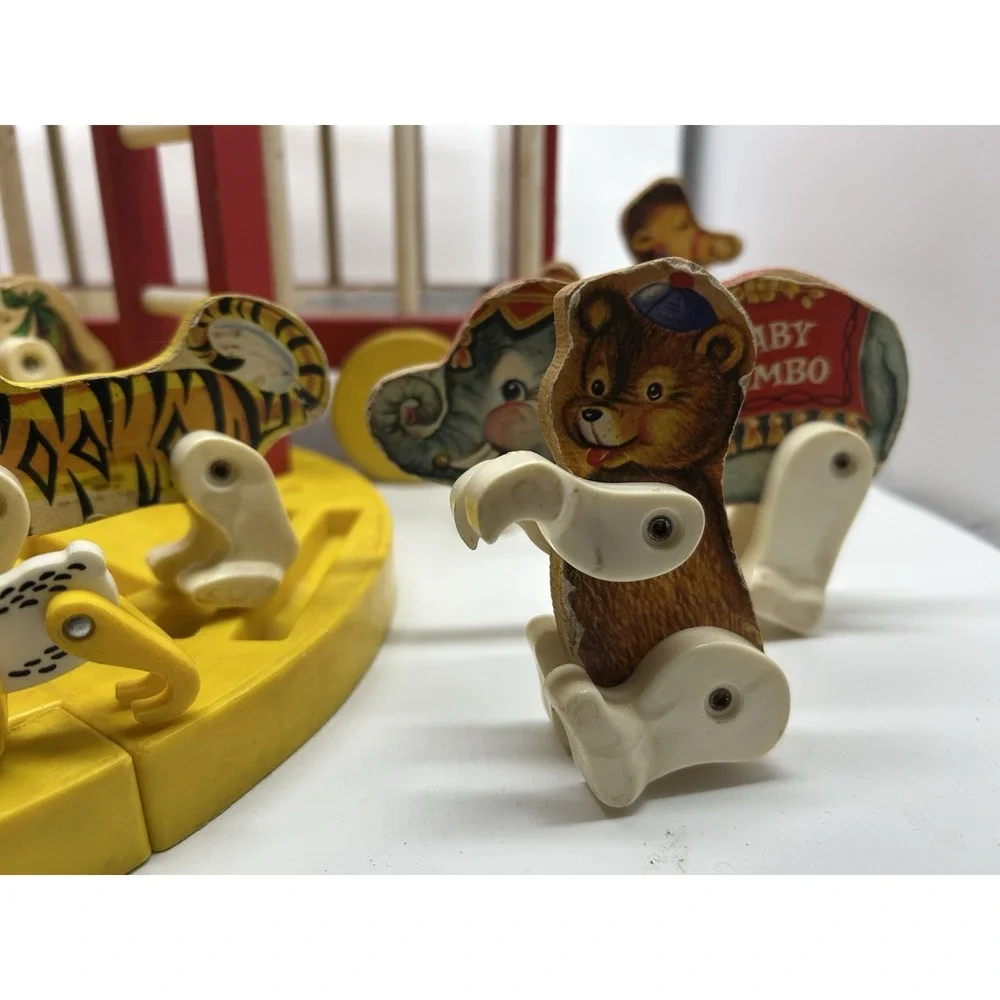 Vintage Fisher Price Circus #900 Wagon Wooden‎ Train 1962